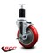 Service Caster 5'' Red Poly Swivel 1-1/2'' Expanding Stem Caster with Brake SCC-EX20S514-PPUB-RED-TLB-112 - alternate 2